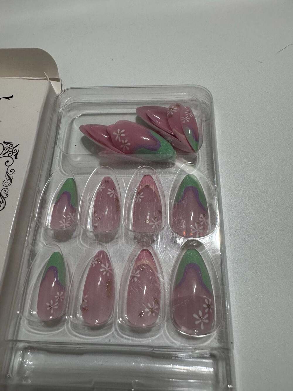 Nails Natural 2minute Manicure Pink Floral Press-On